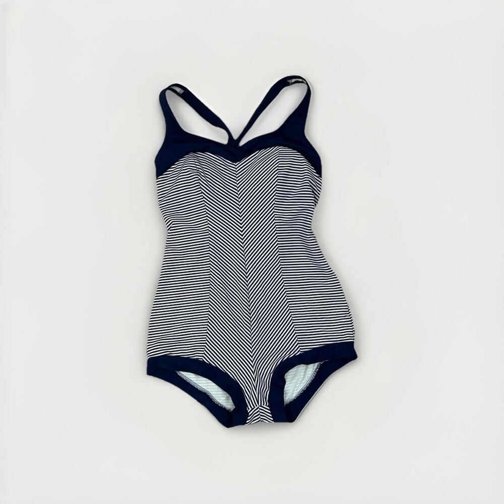 BDG Navy and White Striped One-Piece Swimsuit